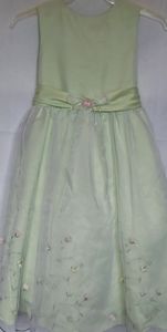 LAST CHANCE! Flower girl/formal ($20 each), Lt green w/pink flowers.Girls 7 & 10